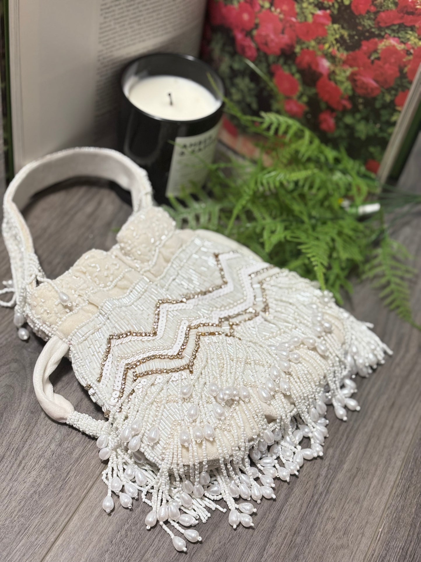 Chakor - A beautiful white Potli